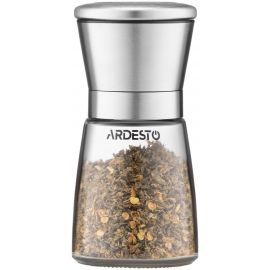 ARDESTO Млинок для солі та перцю Gemini, 180мл, скло, нержавіюча сталь, прозорий