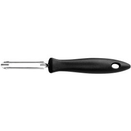 Fiskars Овочечистка вертикальна Essential, з рухомим лезом, 18.4см, нержавіюча сталь, пластик, чорний