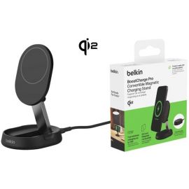 Belkin Зарядний пристрій бездротовий 15Вт Magnetic Stand Qi2, чорний