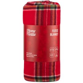 ARDESTO Плед Fleece 130x160см, 100% поліестер, клітинка, червоний