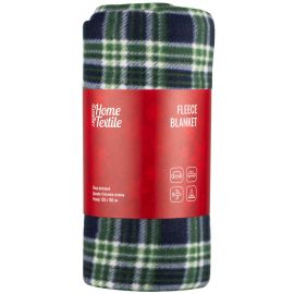 ARDESTO Плед Fleece 130x160см, 100% поліестер, клітинка, зелений