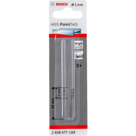 Bosch Свердло по металу HSS-PointTeQ, 1х12х34мм, 2шт