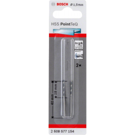 Bosch Свердло по металу HSS-PointTeQ, 1,5х18х40мм, 2шт