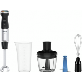 Tefal Блендер заглибний Quickchef+ 1000Вт, 3в1, чаша-800мл, чопер-500мл, турборежим, сріблясто-чорний