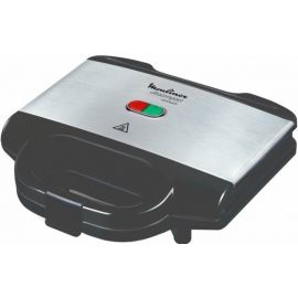 Moulinex Сендвічмейкер 700Вт, 1 пластина-сендвіч, корпус-нержав.сталь/пластик, чорний
