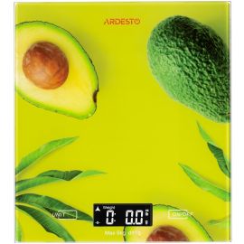 ARDESTO Ваги кухонні Avocado, 5кг, AAAx2 в комплекті, скло, багатокольоровий