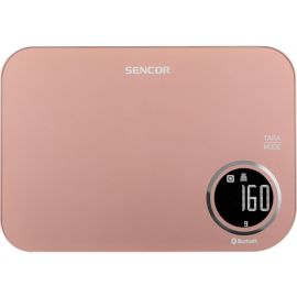 Sencor Ваги кухонні, 5кг, підключення до смартфону, AAAx2, пластик, рожевий