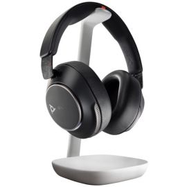 Poly Гарнітура комп'ютерна стерео On-ear Voyager Surround 85-M з підставкою для заряджання, BT 5.3, USB-A, USB-C, 3.5 мм, 10 x Omni-mic, ANC, чорний
