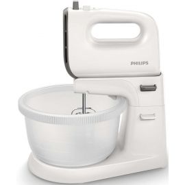 Philips Міксер стаціонарний Viva Collection 450Вт, насадки-4, чаша-пластик, 3л, біло-сірий