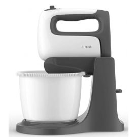 Tefal Міксер стаціонарний  Prep'Mix+ Standbowl 500Вт, насадки-4, чаша-пластик, 2.5л, турборежим, біло-сірий