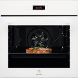 Electrolux Духова шафа електрична, 72л, A+, пара, дисплей, конвекція, піроліз, телескопічні напрямні, білий