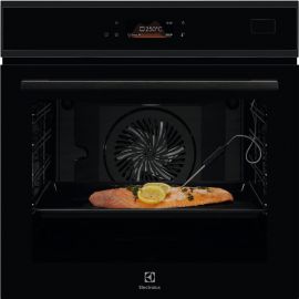 Electrolux Духова шафа електрична, 70л, А++, пара, дисплей, конвекція, ф-ція пароварки, телескопічні напрямні, чорний