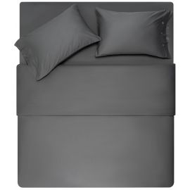 ARDESTO КПБ 1.5сп Mix&Match, підковдра 160х220см, простирадло 180х240см, наволочки (2) 50х70см, 100% бавовна, сатин, сірий