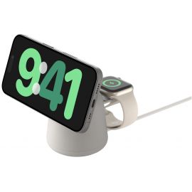 Belkin Зарядний пристрій бездротовий 2в1 MagSafe iPhone/Watch/AirPods, Sand Mass