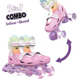 NEON Роликові ковзани Combo, розмір 34-37, веселка