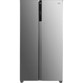 Beko Холодильник SBS, 177x90x66, xолод.відд.-347л, мороз.відд.-185л, 2дв., E, NF, дисплей, інв., нерж
