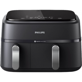 Philips Мультипіч Ovi Dual 2750Вт, чаша-6+3л, сенсорне управл., 2 контейнера,8 авто. Програм, пластик, чорний