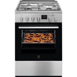 Electrolux Плита комбінована 3 газ + 1 електро, 58л, 60x60см, дисплей, конвекція, пара, нерж