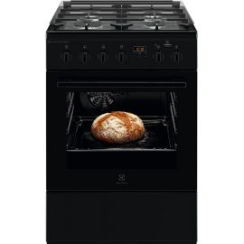 Electrolux Плита комбінована, 58л, 60x60см, дисплей, конвекція, чавун, пара, чорний