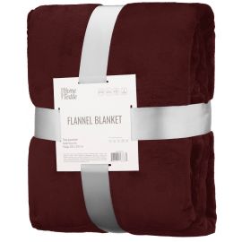 ARDESTO Плед Flannel 200х220см, 100% поліестер, бургунді