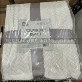 ARDESTO Плед Jacquard Braid 160х200см, 100% поліестер, айворі