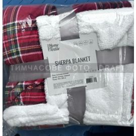 ARDESTO Плед Sherpa 160х200см, 100% поліестер, клітинка, червоний