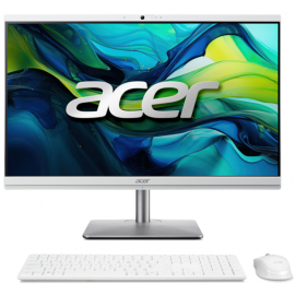Acer Комп'ютер персональний моноблок Aspire C24-195ES 23.8" FHD Intel U7-155U, 16GB, F512GB, UMA, WiFi, кл+м, 3р, без ОС, сірий