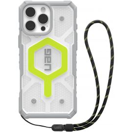 UAG Чохол+ремінець для iPhone 16 Pro Max, Pathfinder Clear Magsafe Bundle, Active Neon Lanyard