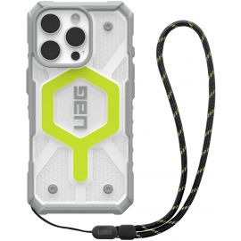 UAG Чохол+ремінець для iPhone 16 Pro, Pathfinder Clear Magsafe, Active Neon Lanyard