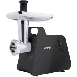 Gorenje М'ясорубка, 2000Вт, 2,6кг/хв, 2 решітки, пластик/метал, чорний