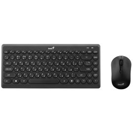 Genius Комплект клавіатура та миша LuxeMate Q-8000, WL, EN/UKR, чорний