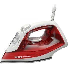 Philips Праска Series 2000, 2000Вт, 250мл, паровий удар -100гр, керам. підошва, червоний