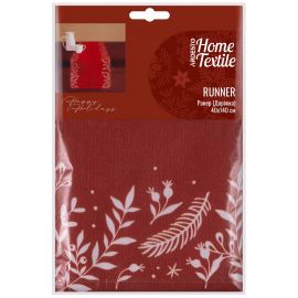ARDESTO Ранер Happy Holidays, 40х140см, 90% поліестер, 10% бавовна, червоний