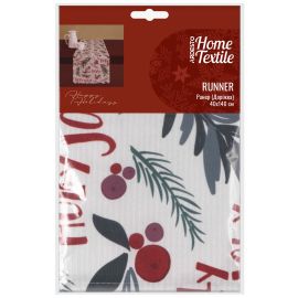 ARDESTO Ранер Happy Holidays 40х140см, 90% поліестер, 10% бавовна, білий гостролист