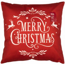 ARDESTO Подушка декор. Happy Holidays 45х45см, 100% поліестер, червоний