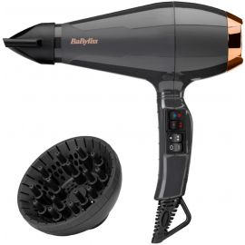 BaByliss Фен Air Pro, 2200Вт, 2 режими, дифузор, іоніз-я, хол. обдув, чорний