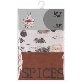 ARDESTO Фартух Spice 68х80см, 90% поліестер, 10% бавовна, біло-коричневий