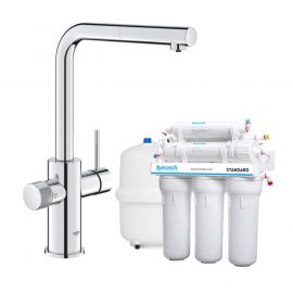 Grohe Комплект змішувача для кухні з висувним виливом Blue Pure Minta з фільтром зворотного осмосу Ecosoft Standard (MO55030601)