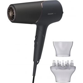 Philips Фен 5000 Series, 2300 Вт, 3 режими, дифузор, іоніз-я, хол. обдув, чорний