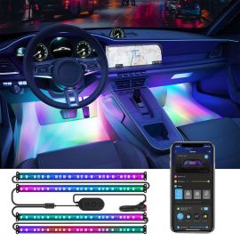 Govee Набір розумного підсвічування для автомобіля H7090 Interior Car Lights, RGBIC, Bluetooth, чорний