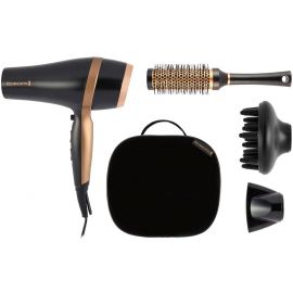 Remington Фен Salon Smooth, 2100Вт, 3 режими, дифузор,гребінець, кейс, іоніз-я, хол. обдув, , чорний