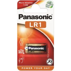 Panasonic Батарейка лужна LR1(910А, MN9100) блістер, 1 шт.