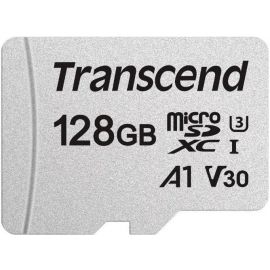 Transcend Карта пам'яті microSD 128GB C10 UHS-I R100/W40MB/s + SD