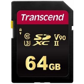 Transcend SDXC/SDHC 700S[Карта пам'яті SD 64GB C10 UHS-II U3 R285/W220MB/s 4K]