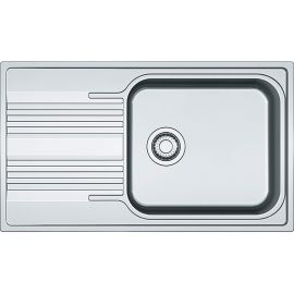 Franke Мийка кухонна Smart, нерж.сталь, прямокутник, з крилом, 860х500х190мм, чаша - 1, накладна, SRX 611-86 XL, нерж поліров.