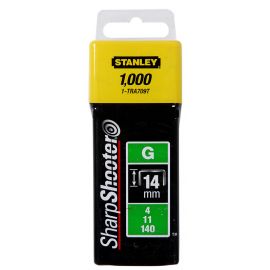 Stanley Скобы Light Duty, тип G, 14мм, 1000шт