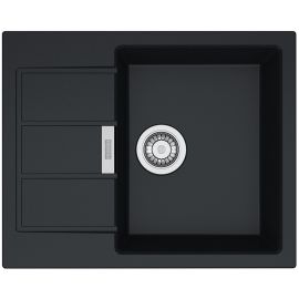 Franke Мийка кухонна Sirius, тектонайт, прямокутник, з крилом, 620х500х200мм, чаша - 1, накладна, SD2 611-62, чорний