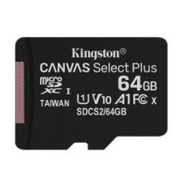 Kingston Карта пам'яті 2x64GB microSDXC C10 UHS-I R100MB/s Canvas Select Plus + SD