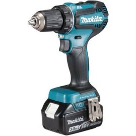 Makita Шуруповерт-дриль DDF485RFJ, акум, LXT, 18В, 3 АГ*2шт, DC18RC, кейс Makpac, 50/27Нм, 1.4-1.7 кг