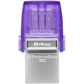 Kingston Накопичувач 64GB USB 3.2 Gen1 + Type-C DT microDuo 3C R200MB/s